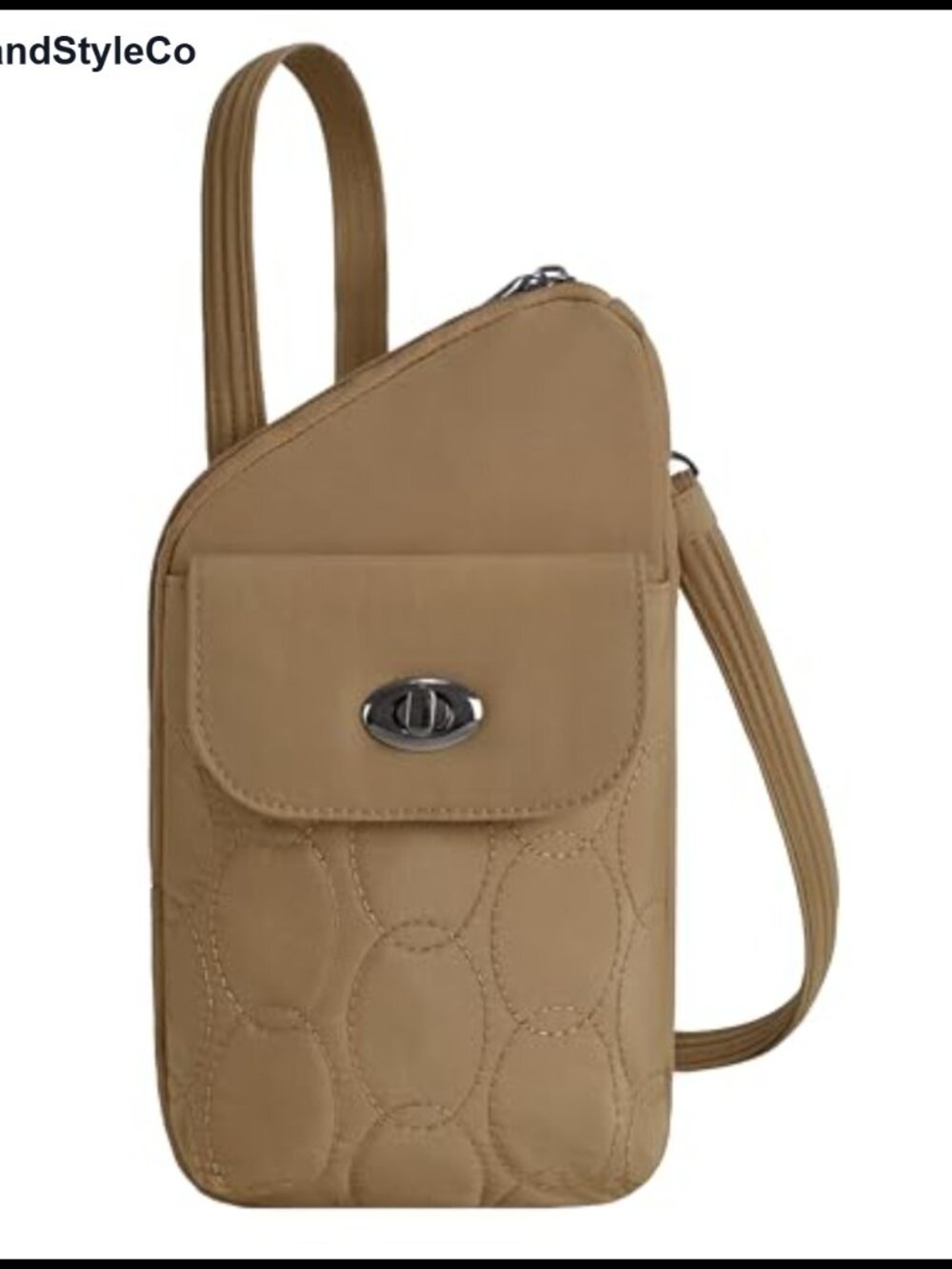 Travelon Anti-Theft Slim Asymmetric Crossbody Nylon Bag RFID Blocking
